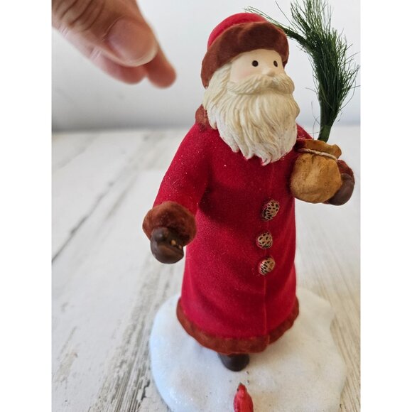 Hallmark Father Christmas statue figurine Cardinal tree Xmas decor - Picture 7 of 11